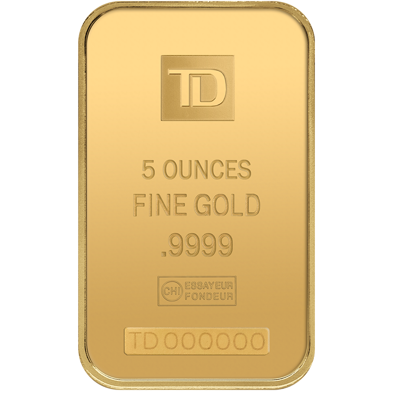 Image for 5 oz TD Gold Bar from TD Precious Metals